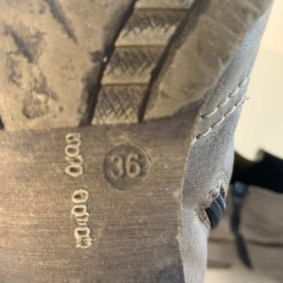 Rieker Peggy 98 Beige Leather Ankle Boots - Picture 7 of 9